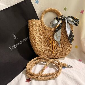 Yves Saint Laurent Straw Tote Bag